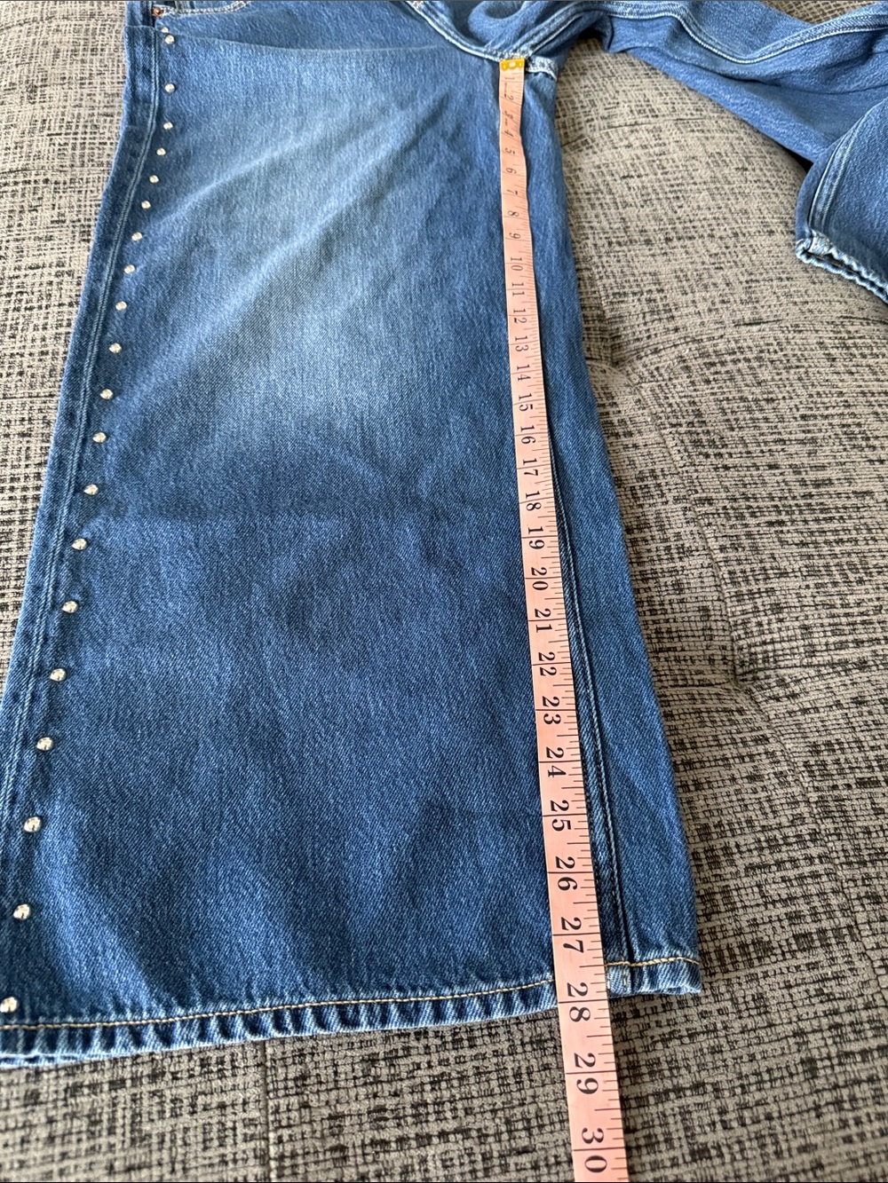 OLD NAVY | High-Rise Baggy Wide Leg Jeans with Side Studs - Picture 8 of 10